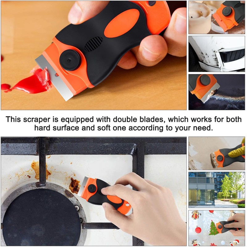 RZMZBY RZMZBY Ceramic Hob Scraper with 20 Blades, Premium Ceramic