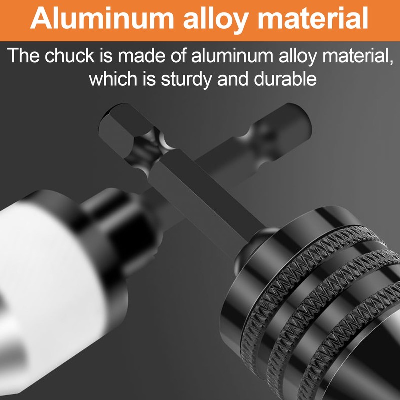 2-Piece Keyless Drill Chuck Conversion Tool, Hexagonal Handle Keyless Drill