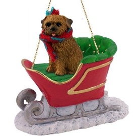 Conversation Concepts Norfolk Terrier Sleigh Ride Ornament