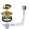 TALEA Kitchen Sink Drain Set Gold Filter with Overflow Rectangular