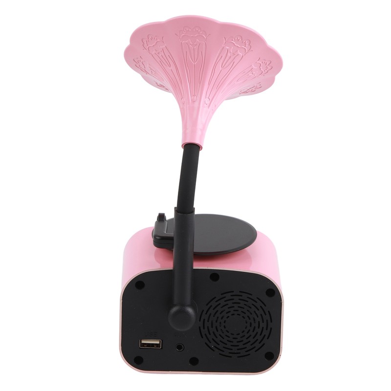 Portable Phonograph Vintage Retro Bluetooth Speaker Loudspeaker Box Equipment Accessorypink