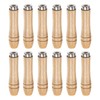HARFINGTON 12pcs Wooden File Handle 3.66 Inch 4mm Round Hole