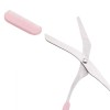 Unbranded Pink Eyebrow Comb Scissors with Stainless Steel Blade for