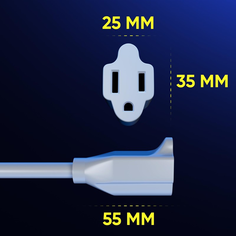 Maximm Cable 30 Feet 14Awg 360° Rotating Flat Plug Extension