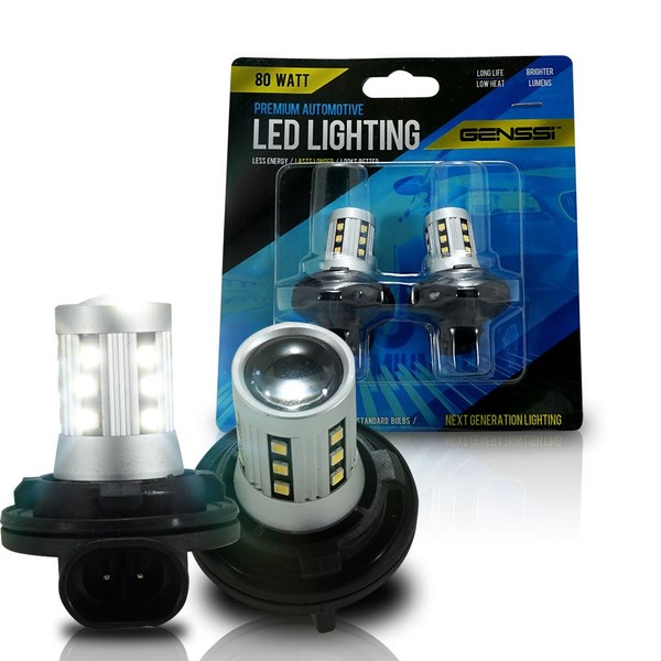 GENSSI 80W LED bulbs Compatible With Polaris OEM ATV 27W Low Beam Headlight Bulb 4030059 Modify (Pack of 2)
