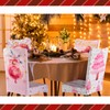 FuWeave 8 Pcs Christmas Chair Covers Santa Claus Xmas Stretch