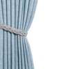 JZK 2 Pairs Silver grey tiebacks for curtains, braided curtain