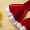 FEESHOW Toddler Baby Girls Christmas Santa Red 2 Piece Velvet