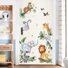 decalmile Wall Sticker Safari Jungle Animals Elephant Giraffe Lion Doors