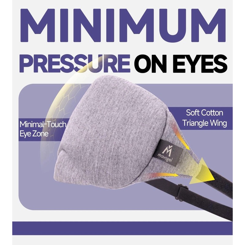 Mavogel Cotton Sleep Eye Mask - Updated Design Light Blocking