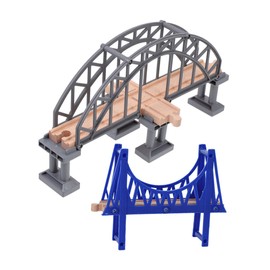 Kisangel 2pcs Railway Bridge Model Fun Simulation Train Track Accessory for Family Bonding Parent Interaction for Creative Scene Building and Imaginative Play