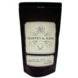 Harney & Sons Earl Grey Supreme Tea - Lemony Flavors,Presents and Party Favors - Bag of 50 Sachets