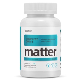 Matter Complete OMG-3, Aceite de Pescado con Omega 3 MaxSimil, Máxima Absorción de EPA y DHA, Apoyo Cardiovascular, Cerebral y Visual, Frasco con 60 o