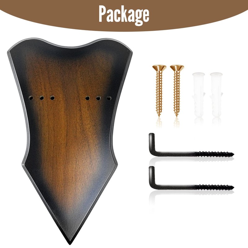 FLURSAILE Sword Plaque Wall Mount Vertical Display Holder Adjustable Stand