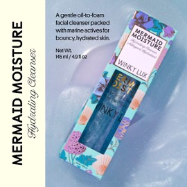 Winky Lux Mermaid Moisture Hydrating Cleanser - Cleansing Oil & Foaming Facial Cleanser, Gentle Face Cleanser, Vegan Face Wash