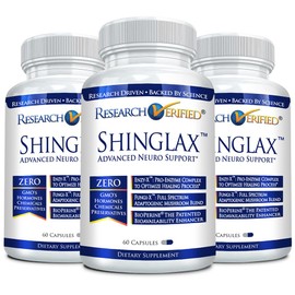 Research Verified Shinglax - Lemon Balm, Proteolytic Enzymes, Mushroom Complex, Vitamin B Complex, Oregano, Zinc - GMO Free, Made in USA - 60 Capsules (Pack of 3)
