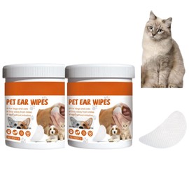 120PCS Pet Ear Wipes,Gently Remove Ear Wax,Pet Ear Finger Wipes For Dogs & Cats,Cat Ear Wipes,Pet Ear Finger Wipes,Dirt,Wax & Clean Dirty Ears Easily,Finger Wipes For Dogs Ears,Ear Wipes For Dogs