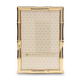 FB JEWELS Solid Gold-Tone 4X6 Bamboo Photo Frame