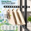 Rotatable Wall Mounted Clothes Hanger for Space-Saving Storage – Stainless