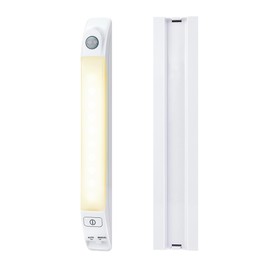 LUXSWAY LED Motion Sensor Light Indoor, Dimmable Under Cabinet Light, Manual ON/Off, Battery Operated Closet Lighting Bar, Shelf Light, Stick-on Anywhere Night Light for Kitchen Wardrobe Pantry