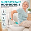 Long Handled Toilet Wiping Aid with Tissue Release Button, Ergonomic