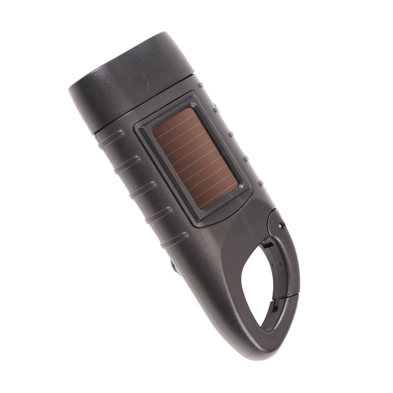 Hand Crank Solar Powered Rechargeable Flashlight Mini Solar Flashlight for