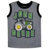 John Deere Gray Sleeveless Muscle T-Shirt Tractor Sizes 5 6 7 (US, Age, 7 Years, Gray)