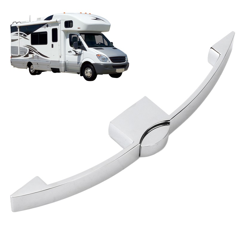 RV Push Button Pull Handle Latch Lock Arc Shape Glossy