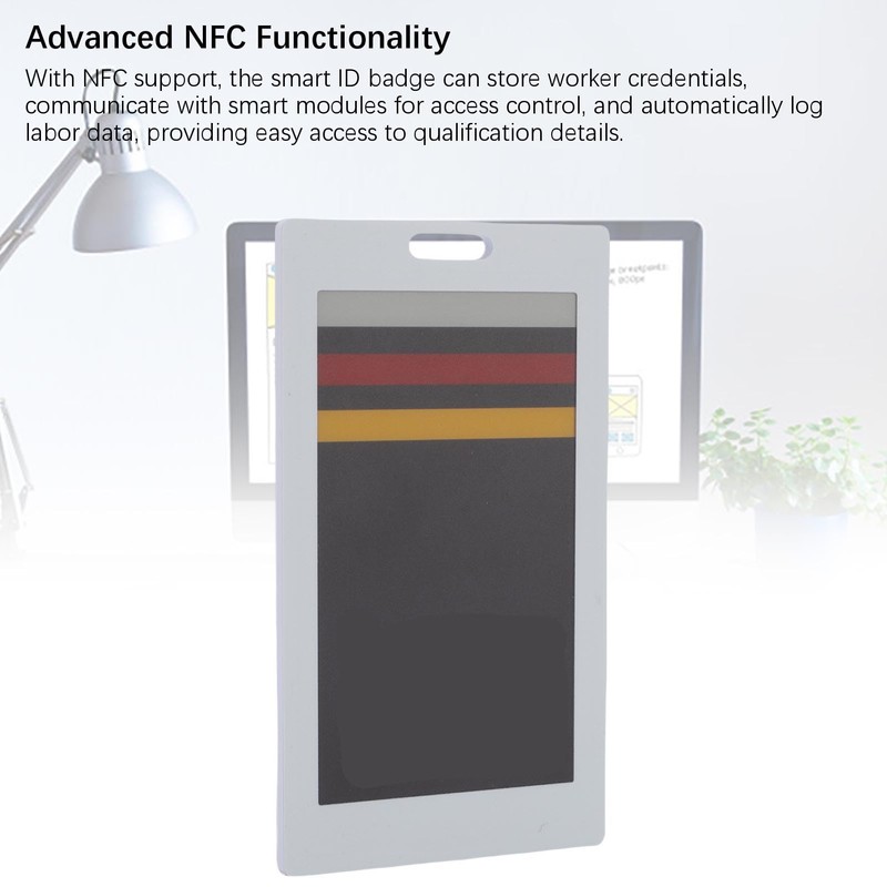 Generic E Ink Smart Badge Holder, 3.7in NFC Electronic Paper
