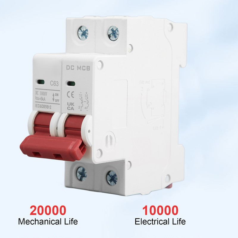 Circuit Breaker 2P DC 1000V MCB 63A Protection Switch 6000A