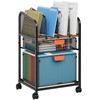 Marbrasse Rolling File Cart with Adjustable Dividers, Mobile File Cabinet