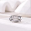 Canboer Silver Interlocked Stackable Rings for Women CZ Interlocking Stack