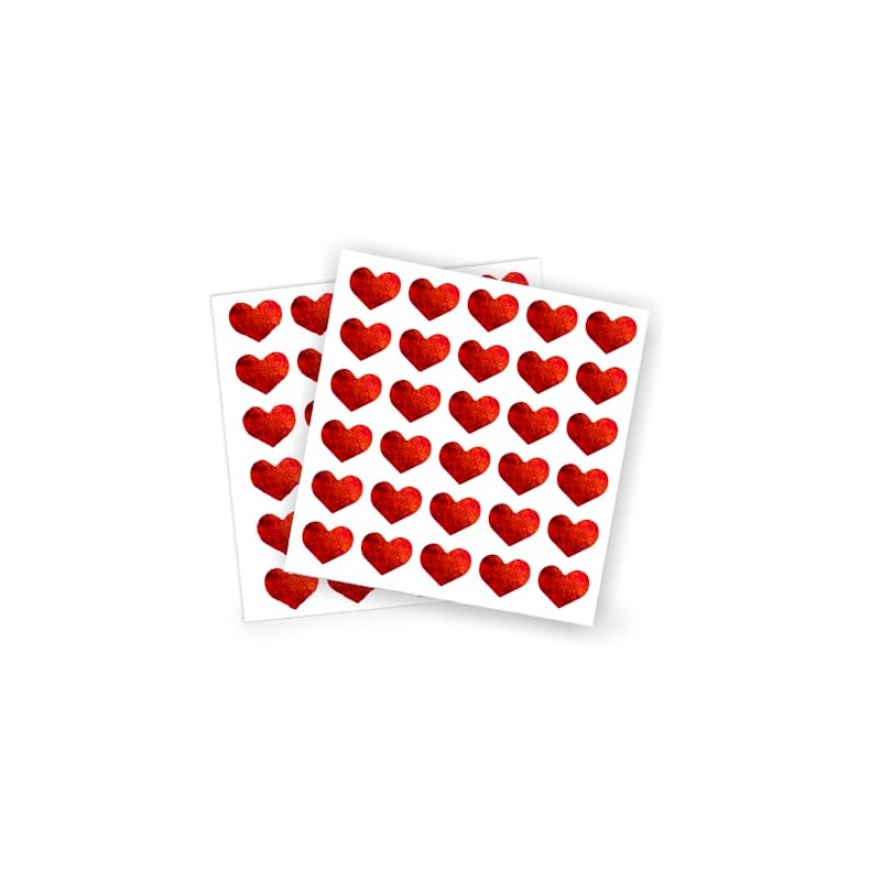 1 Paquete de 100 pzas corazones rojos