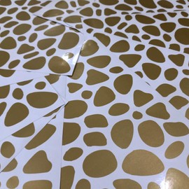 artcraftuk Dalmation Spots Dot Polka Dots Wall Vinyl Stickers Decal Child Kids Art Decor Nursery Home (200+ Gold Spots)