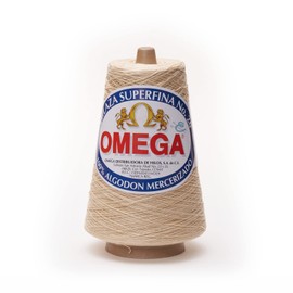 SUPERFINA NO.20 [240grs] by Omega - 100% Mercerized Cotton Yarn Ideal for Fine Crochet - Color: 38 - Linen 605