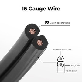 FIRMERST 16/2 Low Voltage Landscape Wire Outdoor Lighting Cable 200 Feet