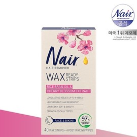 Nair Face & Bikini Line Hair Removal Wax 40+4 Sheets / 네어 얼굴비키니라인제모 왁스40+4매