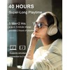 Intoberp Wireless Bluetooth Headphones Over Ear, 40 Hours Playtime Wireless