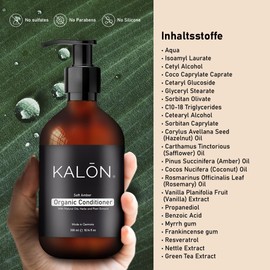 kaln kaln Organic Conditioner - Luxurious Blend of Essential Oils & Plant Extracts - Organic, Handmade, Vegan, Unisex, Made in Germany for Soft, Radiant, & Great-Smelling Hair
