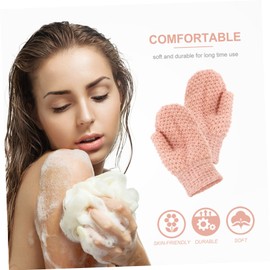 FOMIYES 4pcs Double Sided Bath Gloves Men Body Scrub Exfoliating Bath Gloves Exfoliating Scrub Exfoliating Brush Exfoliator Mitts Shower Gloves Exfoliating Take a Bath Man Spa Nylon Fiber