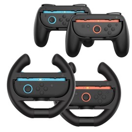 Switch 2 Joy-Con 2 ハンドル 4in1セット【2026新登場】Joy-con 2ハンドルグリップ Forマリオカート8 デラックス対応 ハンドル2個+グリップ2個 Switch2アクセサリー 装着簡単 手触り良い 操作快適 人間工学設計
