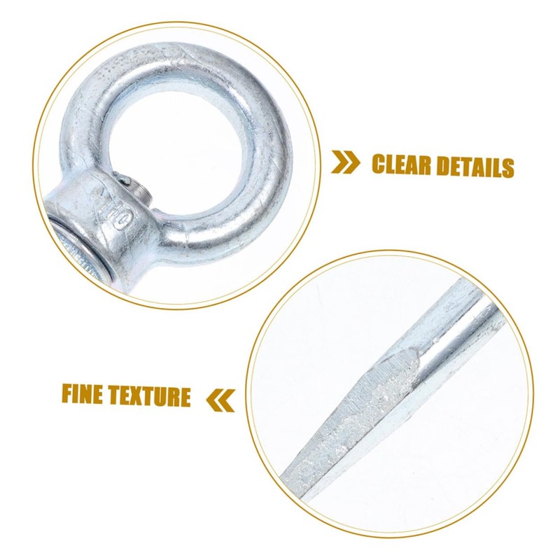 WHAMVOX 4 Pcs Galvanized Carbon Steel Ground Pegs for Camping