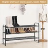 KEETDY 3-Tier Long Shoe Rack for Closet Metal Shoe Organizer