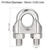 sourcing map Wire Rope Clip Clamp M16 304 Stainless Steel