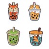 Pack of 4 Bubble Tea Badges Bubble Tea Pin Shiba