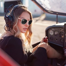 Face Shadow Women's Polarised Cateye Sunglasses with UV400 Protection Metal Decoration Modern Sunglasses Ultralight Outdoor Fishing Driving, Pink Frame/Gradient Gray Lens