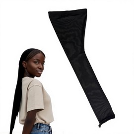 Upgraded Hair Weave Sleeve for Locs - Highly Elastic and Strong Design Wraps The Hair In All Directions, Comfortable, Breathable Suitable for Black Women. (black)