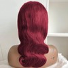 99J Burgundy Bob Wig Human Hair 13x4 Frontal Lace Wig