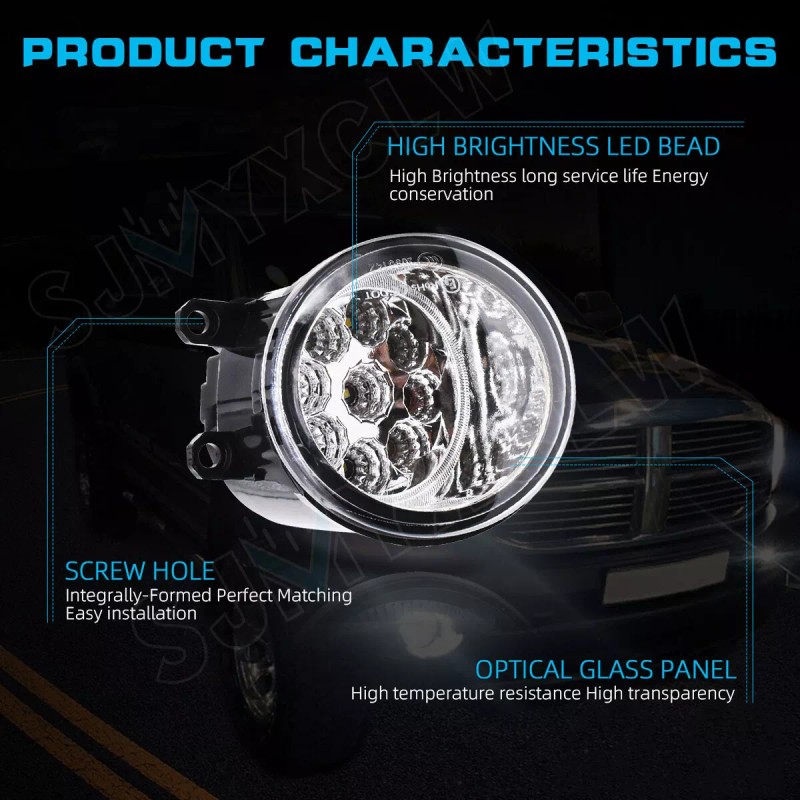 SJMYXCLW Pair LED Fog Lights for 2012-2021 Toyota Tacoma 4Runner