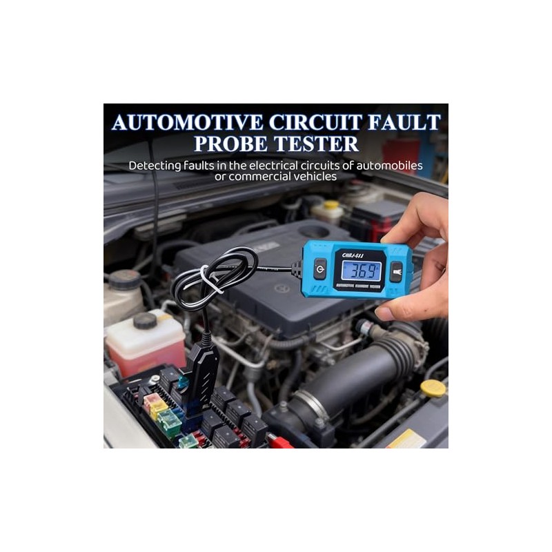 Automotive Circuit Fault Probe Tester, 20A 48V-High-Precision Current Tester, 2-in-1